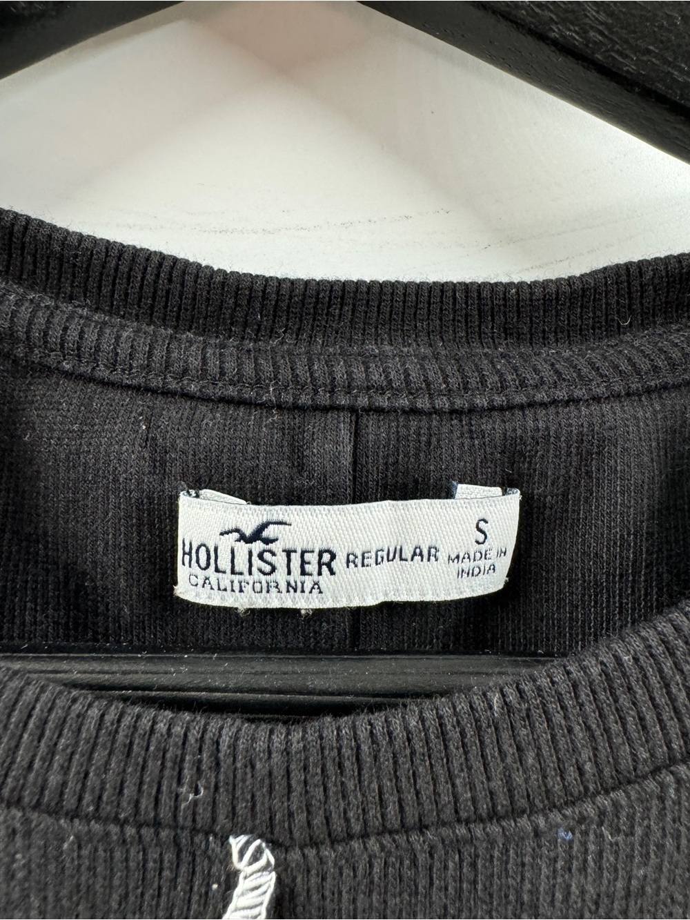Hollister Black Contrast Stitch Mini Dress – Women's Small Regular - Picture 4 of 8